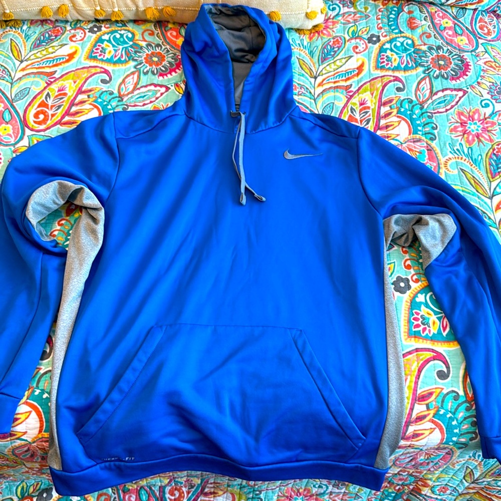 Nike Grey and Blue hoodie